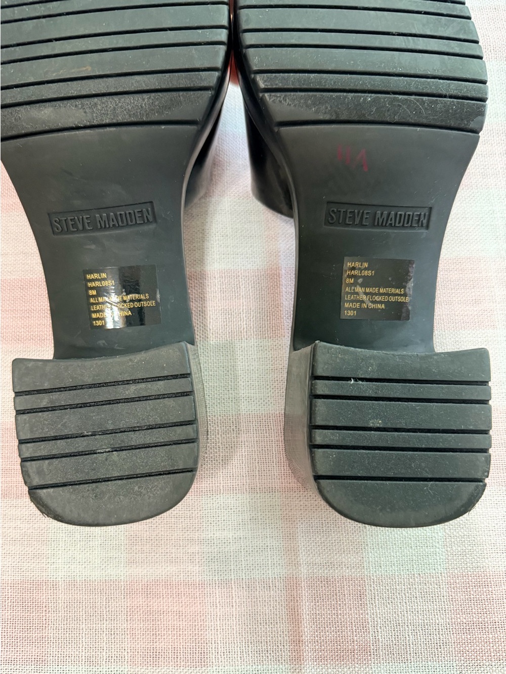 Steve Madden Harlin Black Block Heel Sandals Size 8 - Picture 4 of 9